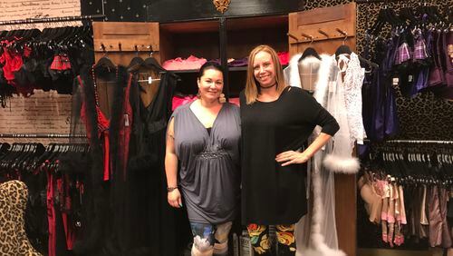 LiviRae Lingerie owners Molly Hopkins and Cynthia Decker think women should be proud of their bodies. Credit: Shelia Poole