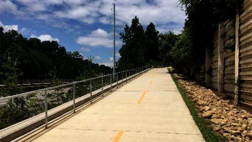 The completed portion of the Path400 trail in Buckhead is to link up with the Ga. 400 Multi-Use Trail and Sandy Springs. CITY OF SANDY SPRINGS