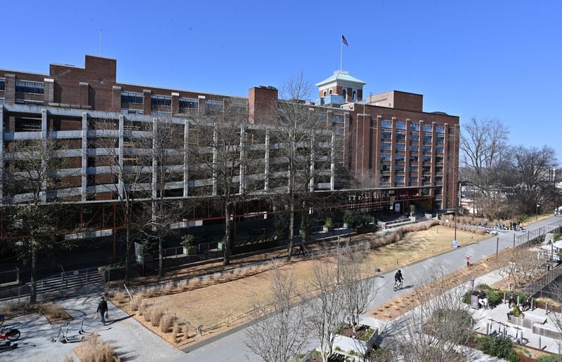 Ponce City Market's entrance on the Beltline has made it one of the most popular attractions along the trail. Critics say the proposed Development Authority of Fulton County tax break, known as an abatement, flies in the face of how the Beltline was envisioned. (Hyosub Shin / Hyosub.Shin@ajc.com)