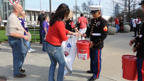 File photo of Toys for Tots Day from a previous event. (Atlanta Falcons)