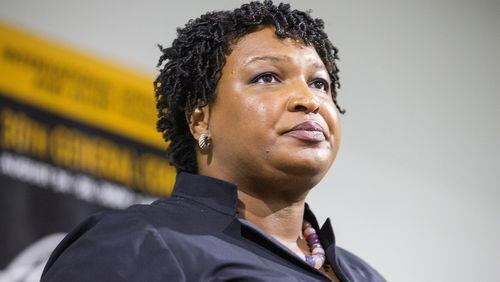 Democrat Stacey Abrams has changed tactics in her run for governor. Previously, she let her allies slam her opponent, Republican Brian Kemp, while she tried to keep her own comments positive. Now, she’s become more combative. (ALYSSA POINTER/ALYSSA.POINTER@AJC.COM)