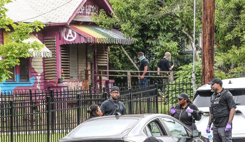 Atlanta Police Officers and GBI agents were at the Teardown House on Mayson Avenue in Atlanta conducting a search warrant. Three people were arrested and charged with crimes related to the Atlanta Public Safety Center.