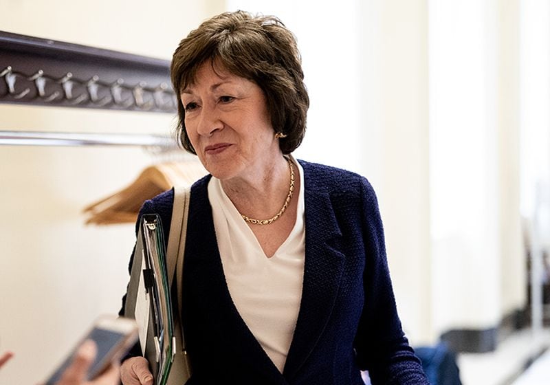 Sen. Susan Collins of Maine is facing a Democratic challenger backed by abortion-rights groups this year. She traditionally votes against abortion restrictions and did not sign the Amicus brief.