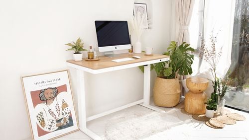 Update your work-from-home space with a standing desk with convenient features including USB charging ports and customizable height controls.
Courtesy of Flexispot