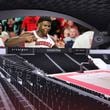 This graphic is a rendering of what the proposed new video board -- expected to be the biggest of its kind indoors in the U.S. -- will look like when it is added iat Stegeman Coliseum before the 2025-26 basketball season. Funding for the project was approved by the UGA Athletic Association's Board of Directors meeting on Thursday at Lake Oconee. (Provided by UGA Athletic Association).