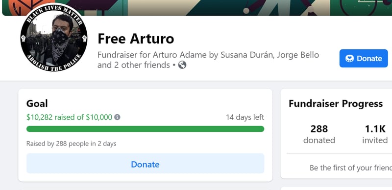 As of 4:45 p.m. Friday, the Facebook fundraiser had raised more than $10,000. This is a screenshot of the page.