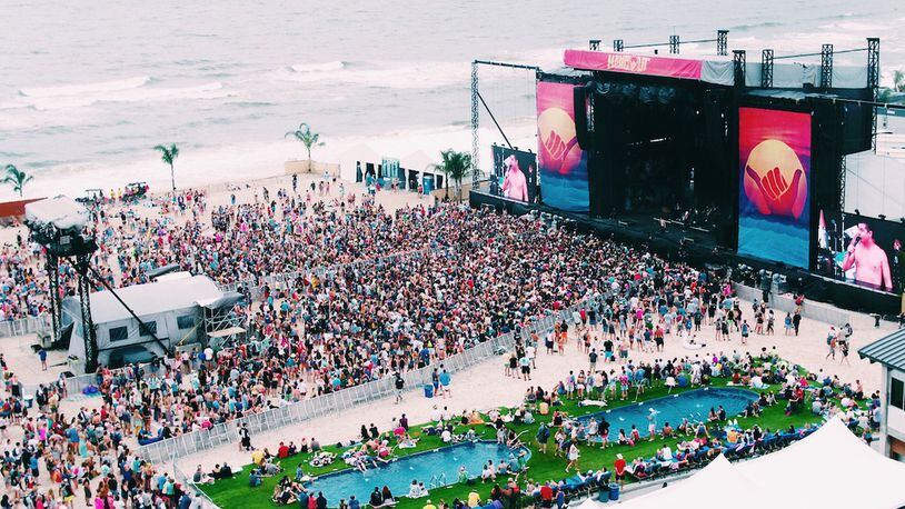 Stages for the Hangout Music Festival in Gulf Shores, Ala., are set up on the beach next to the Gulf of Mexico. CONTRIBUTED BY HANGOUT MUSIC FESTIVAL