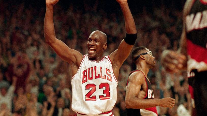 Yes, Michael, you had much to celebrate in your time, here a NBA Finals win over Portland in 1992.