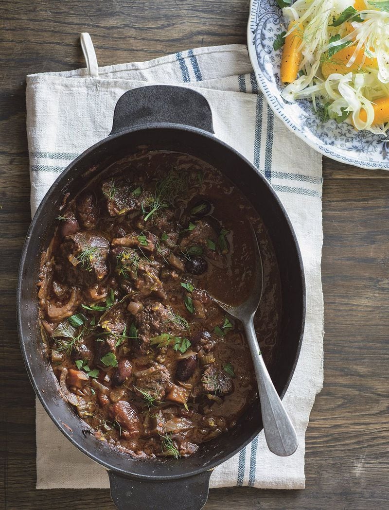 If the weather puts you in the mood for beef stew, some extra time and effort can produce Beef Daube, adapted from a recipe in “The Ultimate Companion to Meat” by Anthony Puharich and Libby Travers (The Countryman Press, $45). CONTRIBUTED BY ALAN BENSON