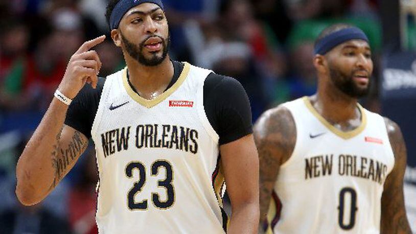 Anthony Davis and DeMarcus Cousins account for more than half of the points per game scored by the Pelicans. (Photo by Chris Graythen/Getty Images)