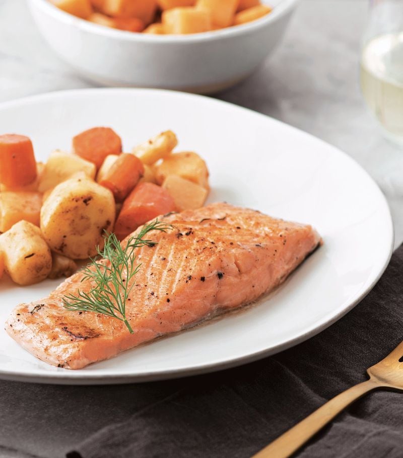 Dill Salmon from “Mastering the Art of Sous Vide Cooking” by Justice Stewart. CHEYENNE COHEN AND MANDY MAXWELL