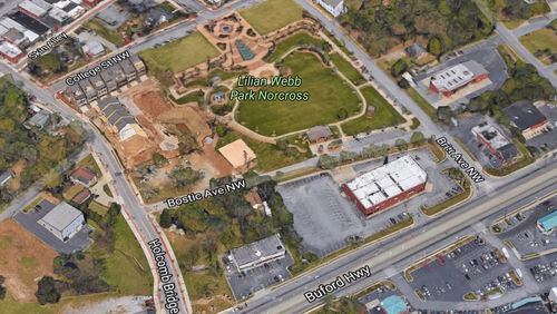 The public is invited to provide input on plans for the area surrounding Lillian Webb Park. Courtesy City of Norcross
