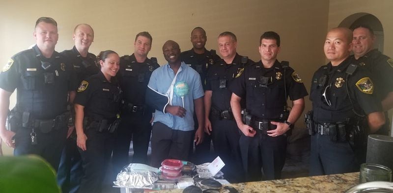 Daley's fellow officers dropped off some of the treats at his home.