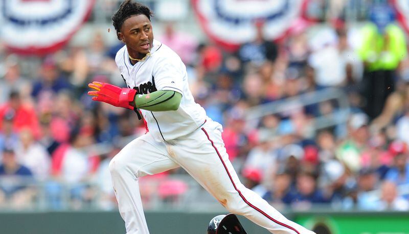 There's no slowing down Ozzie Albies, here breaking into a sprint Monday vs. the Mets. Just don't hurt anything, kid. (Scott Cunningham/Getty Images)