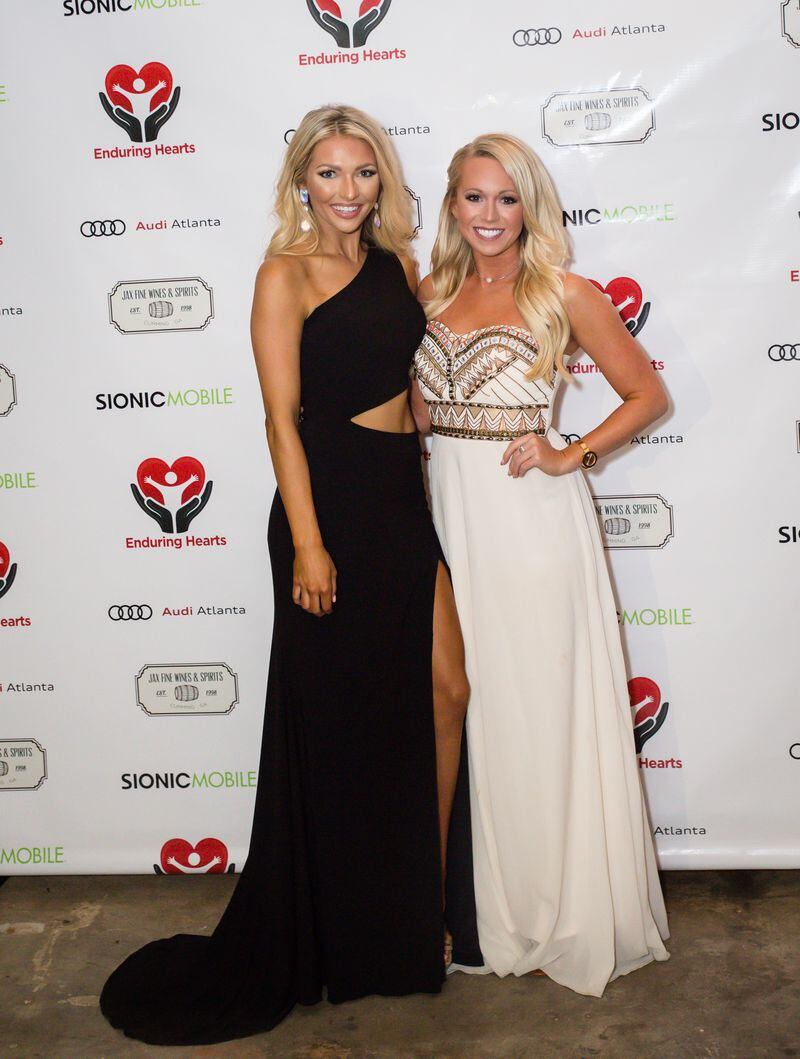  Erin Alvey O'Sullivan and Kelsey Wingert at the Enduring Hearts fundraiser. Photos provided to the AJC