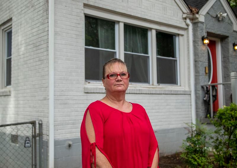 06/25/2021 — Decatur, Georgia — Krista Wright, broker and owner of The Wright Choice Realtors, stands for a portrait at a residential property in Decatur, Friday, June 25, 2021. (Alyssa Pointer / Alyssa.Pointer@ajc.com)

