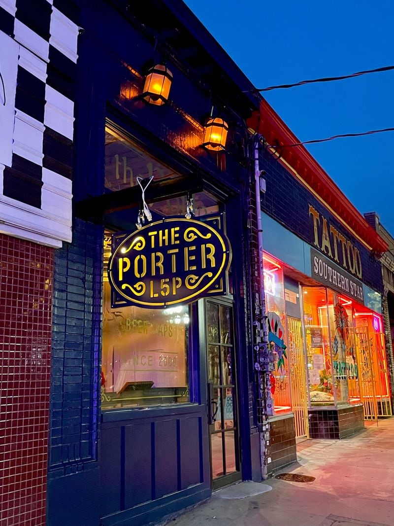 The exterior sign at the Porter Beer Bar in Atlanta's Little Five Points neighborhood for a refresh before the bar's reopening. / Courtesy of Angela Hansberger