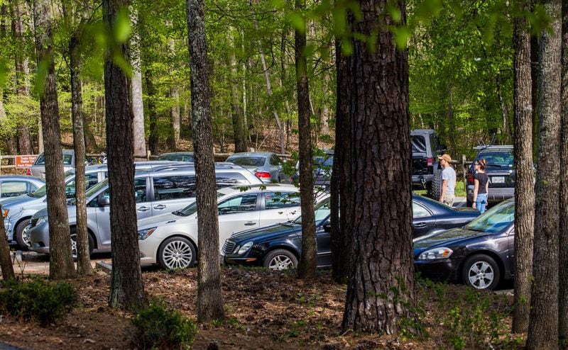 The parking lots were full at Sweetwater Creek State Park over the weekend, as house-bound Atlantans sought a diversion from sheltering at home. Jenni Girtman for The AJC