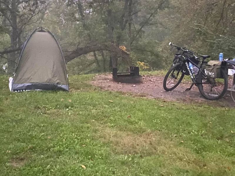 A photo of one of the campsites Kevin Loncher and Bill Bosworth stayed at while biking along the C&O Canal Towpath. (Photo Courtesy of Kevin Loncher)
