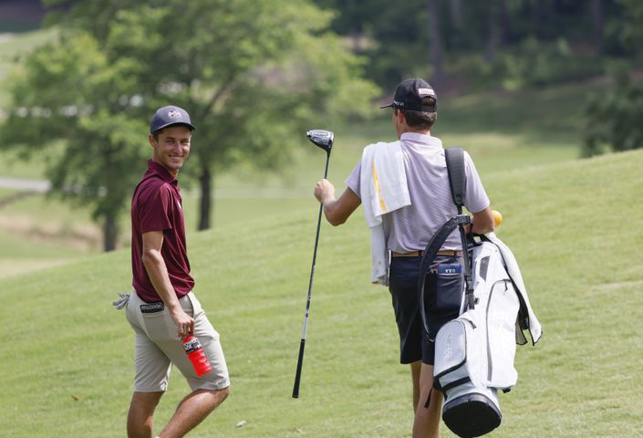 Hunter Logan, Mississippi State University, finished 18th, nine under par, during the final round of the Dogwood Invitational Golf Tournament in Atlanta on Saturday, June 11, 2022.   (Bob Andres for the Atlanta Journal Constitution)