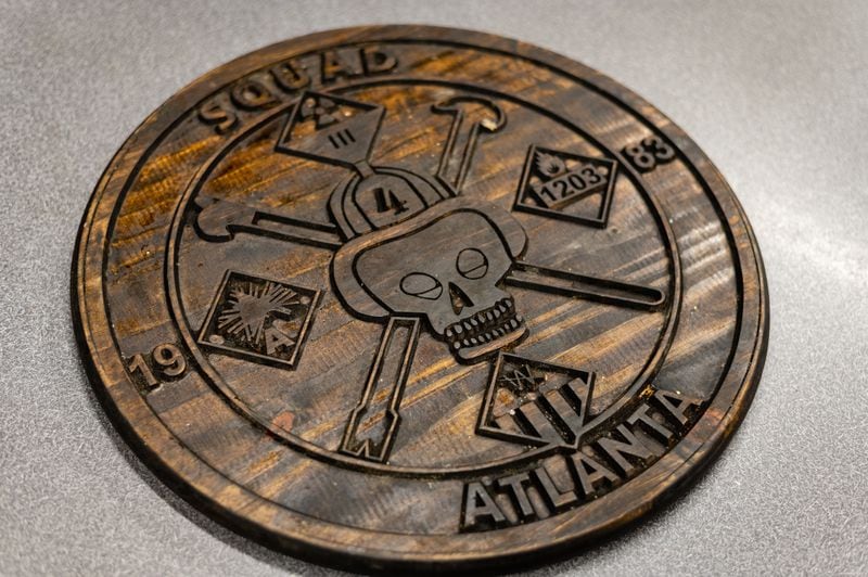 A large trivet used at dinner time by Atlanta Fire Rescue Squad 4. 