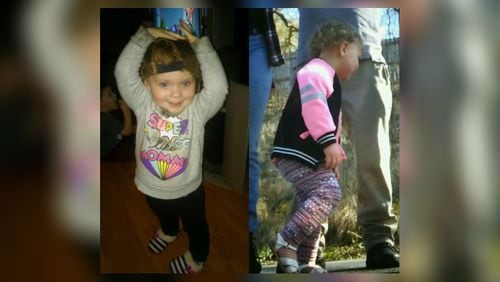 Baylee Sue Peeples was reported abducted by her father early Thursday morning. She was located Thursday afternoon.
