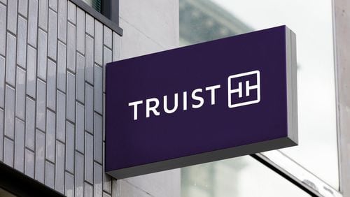 Truist unveiled its new logo Monday. The merged bank said, “Truist Purple, the defining color of the new brand, is the combination of heritage BB&T burgundy and SunTrust blue.” The two “T”s in the logo are said to represent Touch + Technology.