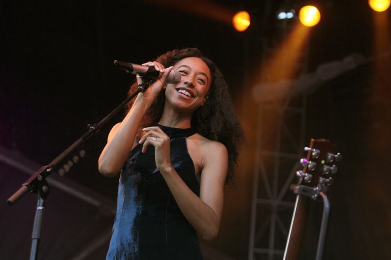 Corinne Bailey Rae performing at Music Midtown Sunday. (Akili-Casundria Ramsess/Special to the AJC)