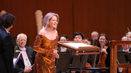 Renee Fleming joined the Atlanta Symphony Orchestra and conductor Nathalie Stutzmann for an evening of Strauss. Courtesy of Rand Lines