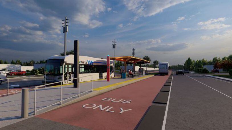 MARTA plans to build a 22-mile bus rapid transit line between East Point station and Lovejoy.