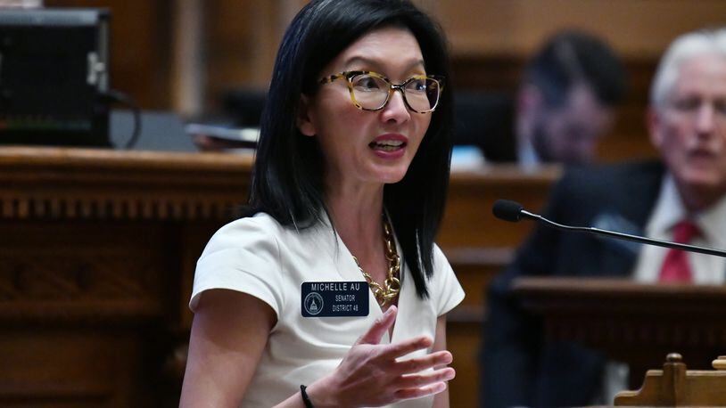 State Sen. Michelle Au, D-Johns Creek, announced that after seeing the changes the Republican-dominated General Assembly made to her district during reapportionment, she will now campaign for a seat in the state House. (Hyosub Shin / Hyosub.Shin@ajc.com)