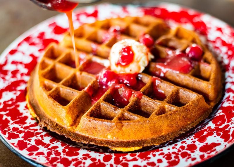 For the morning after Thanksgiving, try the Sweet Potato Waffle with Cranberry Sorghum Syrup. The recipe is from chef Hudson Rouse of Rising Son. CONTRIBUTED BY HENRI HOLLIS