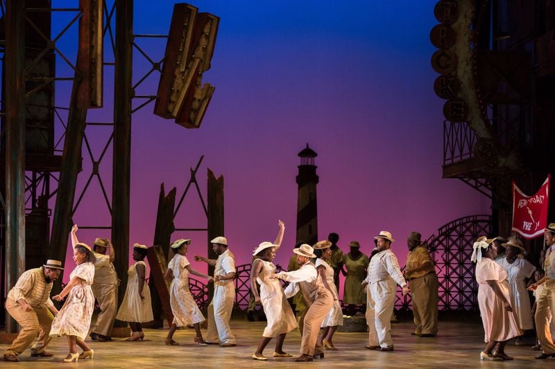 The picnic scene in the 2017 Glimmerglass Festival production of “Porgy and Bess.” Atlanta Opera is using the Glimmerglass version of “Porgy” for the upcoming Atlanta performances. Contributed by Karli Cadel