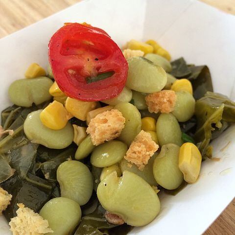 We got our veggies in to offset all the bourbon courtesy of @BrickandTin in Birmingham. That's fresh, y'all. @ATLFoodandWine #afwf14 -- @twistedsouth