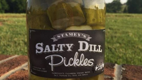 Stamey’s salty dill pickles might be difficult to find, but they’re available in at least two Atlanta-area stores.