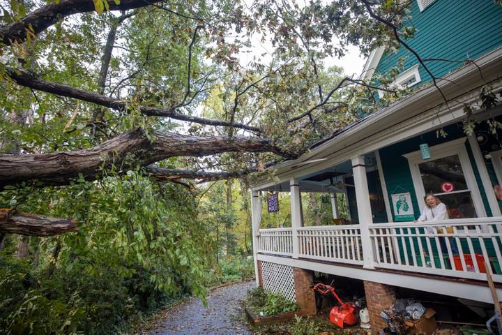 Tropical Storm Zeta storm damage in Decatur, Georgia