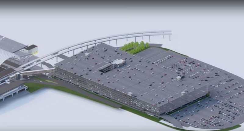 A rendering of the planned South parking deck to be built on the site of the South economy lot at Hartsfield-Jackson International Airport. Source: Hartsfield-Jackson