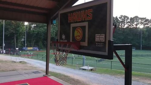 The Atlanta Hawks Foundation has proposed installing an outdoor basketball court in the city of College Park. The foundation has already provided several courts in the metr area including this one at William Walker Rec Center. COURTESY NBA