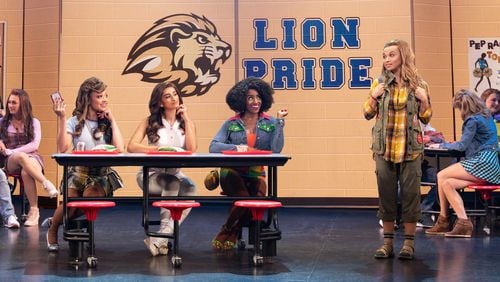 Jasmine Rogers as Gretchen, Nadina Hassan as Regina, Morgan Ashley Bryant as Karen and English Bernhardt as Cady Heron star in the national touring company of Tina Fey’s “Mean Girls.” Courtesy Jenny Anderson