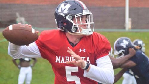 Harrison Bailey, a highly rated rising junior quarterback, will lead Marietta into a rugged 2018 schedule that includes Rome, Grayson, McEachern and mid-Atlantic powers St. John’s College of Washington, D.C., and Our Lady of Good Counsel of Maryland.