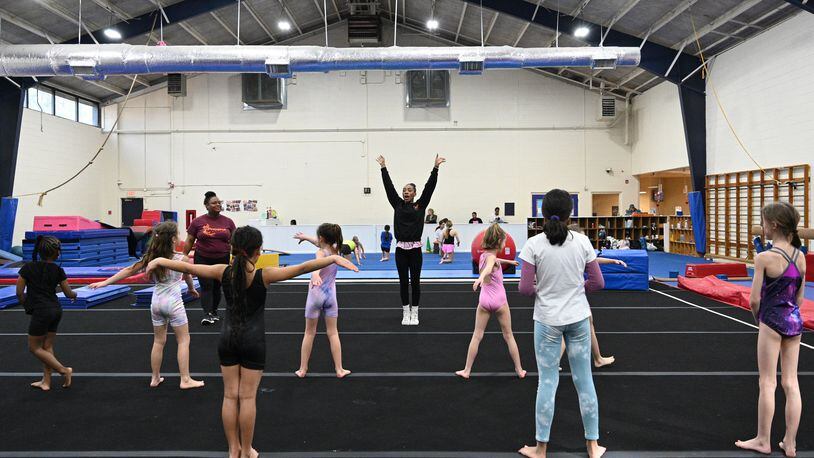 Gina White former owner of Phoenix Gymnastics taught classes at Hammond Park Gymnasium. (Hyosub Shin / Hyosub.Shin@ajc.com)