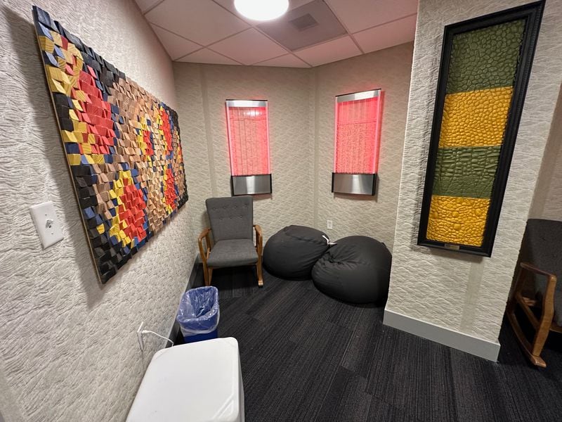 The Sensory Inclusive Room provides a quiet space for those with sensory overload or needs time to get back in control. 
(Courtesy of the Atlanta Hawks and State Farm Arena)