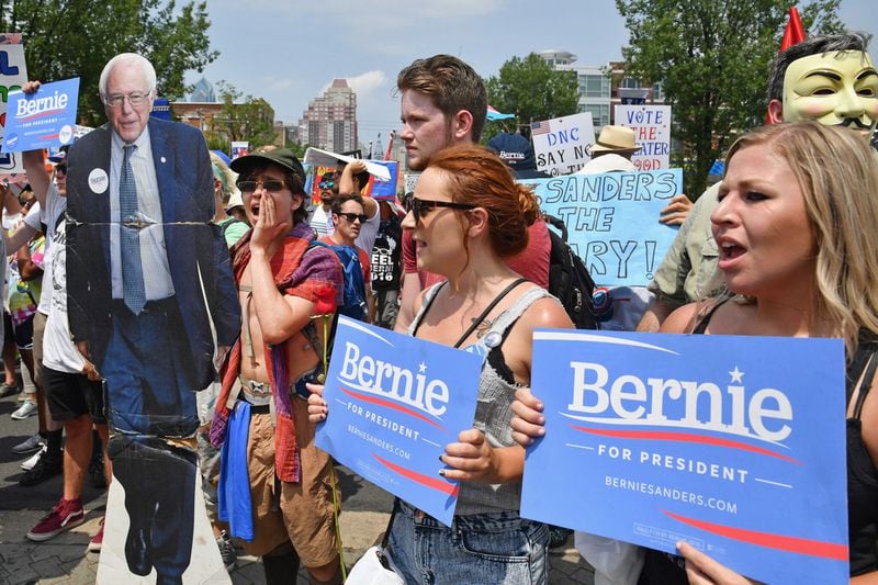 The Bernie brigade marches on at the DNC this week.