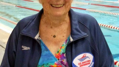 Anne Dunivin, 99, set three new records in a Masters Swimming competition.CONTRIBUTED