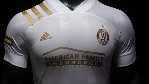 Detail shots of the Kingâs Kit during the 2020 Atlanta United Media Day Content Carwash at Children's Healthcare of Atlanta Training Ground  in Marietta, GA, on Friday January 17, 2020. (Photo by Jacob Gonzalez/Atlanta United)
