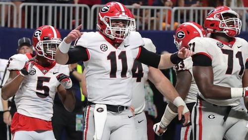 Georgia Bulldogs, led by quarterback Jake Fromm (11) , are playing in their first Rose Bowl game since 1943.