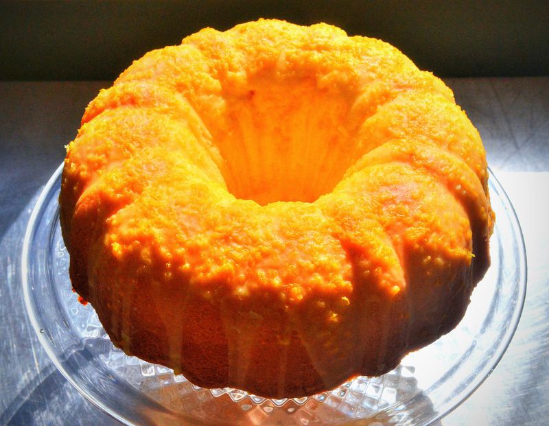 Megan Scott — co-author of the 2019 update of “Joy of Cooking” (Scribner, $40) with her husband, John Becker — found inspiration for her Mimosa Pound Cake in the classic 7Up Cake. Made with lots of orange zest and several glugs of sparkling white wine, the festive cake riffs on the mimosa cocktail. Becker is the great-grandson of “Joy of Cooking” author Irma S. Rombauer. STYLING BY WENDELL BROCK / CONTRIBUTED BY CHRIS HUNT PHOTOGRAPHY
