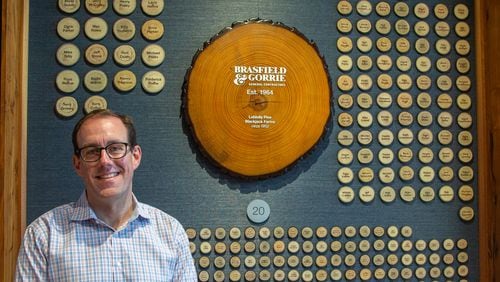 Portrait of  COO of planning & Technology, Greg Hunsberger at the Brasfield & Gorrie headquarters in Atlanta for the Top Workplace Large company category. PHIL SKINNER FOR THE ATLANTA JOURNAL-CONSTITUTION.