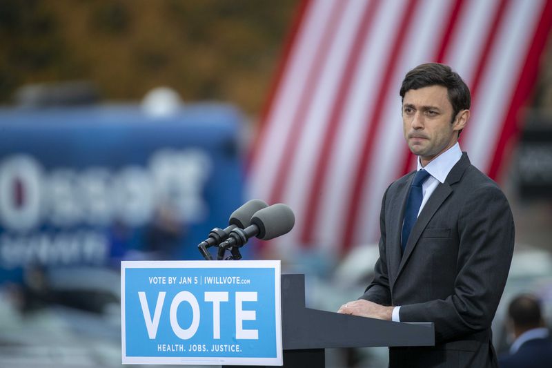 U.S. Sen. Jon Ossoff's first political job was as an intern for U.S. Rep. John Lewis. “I never would have run for office had he not encouraged me,” Ossoff said.  (Alyssa Pointer / Alyssa.Pointer@ajc.com)