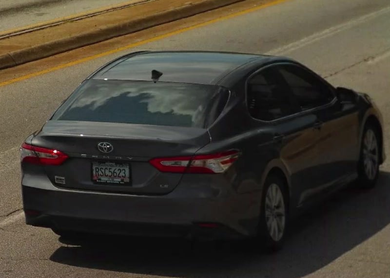 Police are asking the public to be on the lookout for a dark silver 2019 Toyota Camry with Georgia tag RSC5623, which Hall is believed to be driving. 